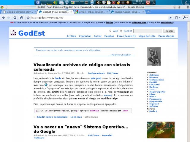 Google Chrome en Debian GNU/Linux